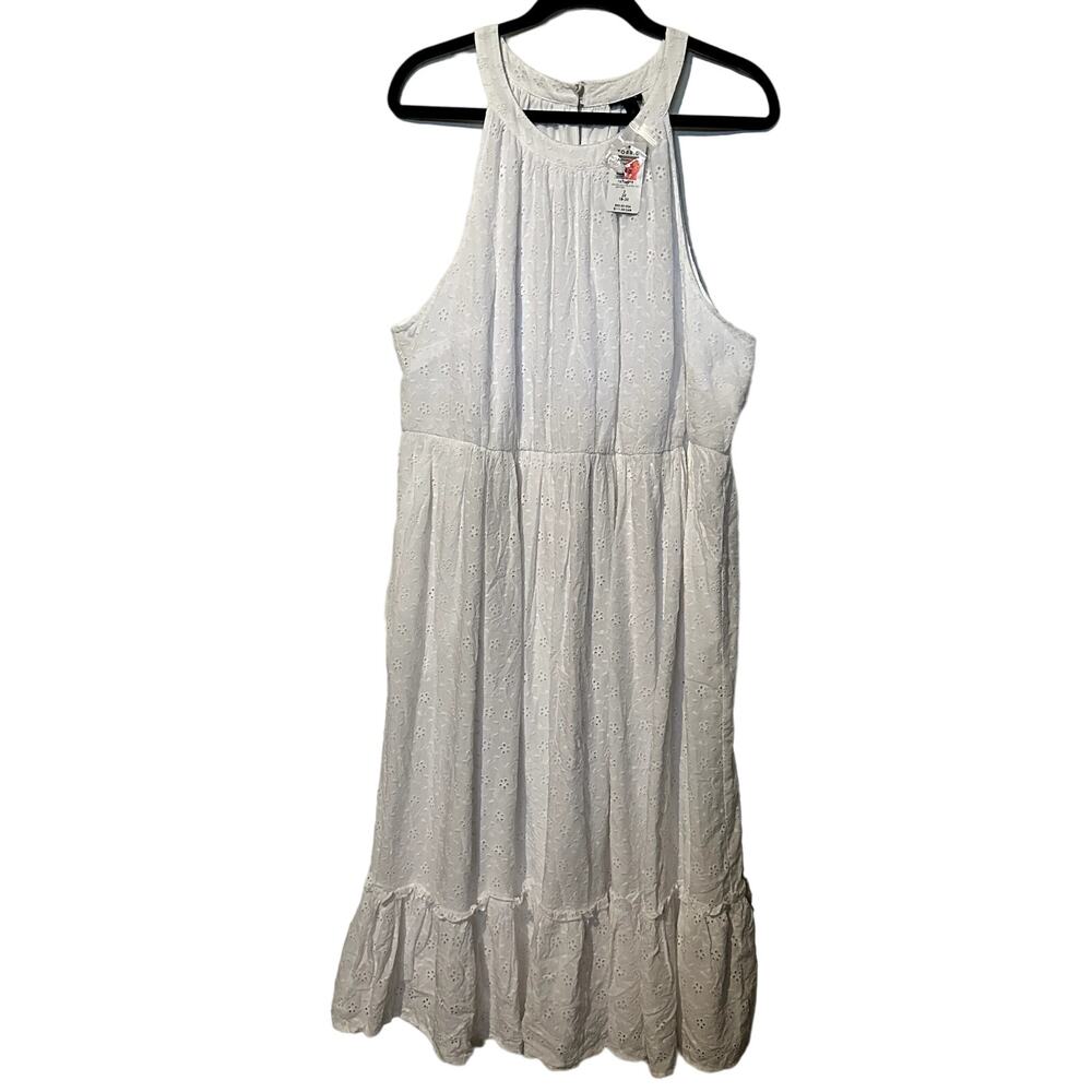 Torrid NWT Ruffle Tiered Midi Dress Voile Eyelet Detail Cottage Core Plus Size 2